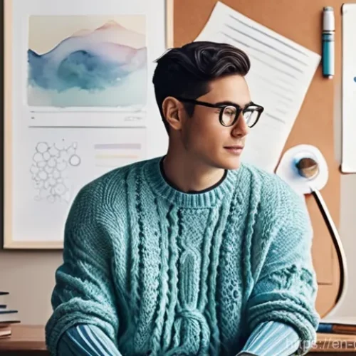 Home 18 창의적인 직업 선택 방법 - **Prompt:** A young, gender-neutral adult in their late 20s, with a radiant and thoughtful expressio...