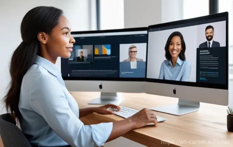 인터넷 기반 취업 준비 - **Digital Reputation Architect**
A diverse professional in their late 20s to early 30s, wearing ...