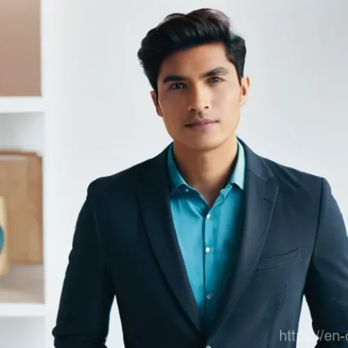 Home 3 자기 분석을 통한 직업 선택 - **Prompt:** A diverse, professional-looking individual, in their late 20s to early 30s, stands in a ...