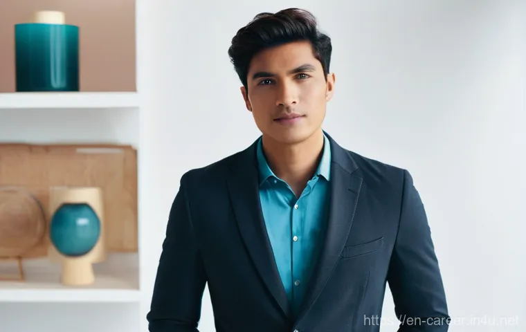 자기 분석을 통한 직업 선택 - **Prompt:** A diverse, professional-looking individual, in their late 20s to early 30s, stands in a ...