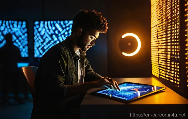 자기 분석을 통한 직업 선택 - **Prompt:** A diverse, professional-looking individual, in their late 20s to early 30s, stands in a ...